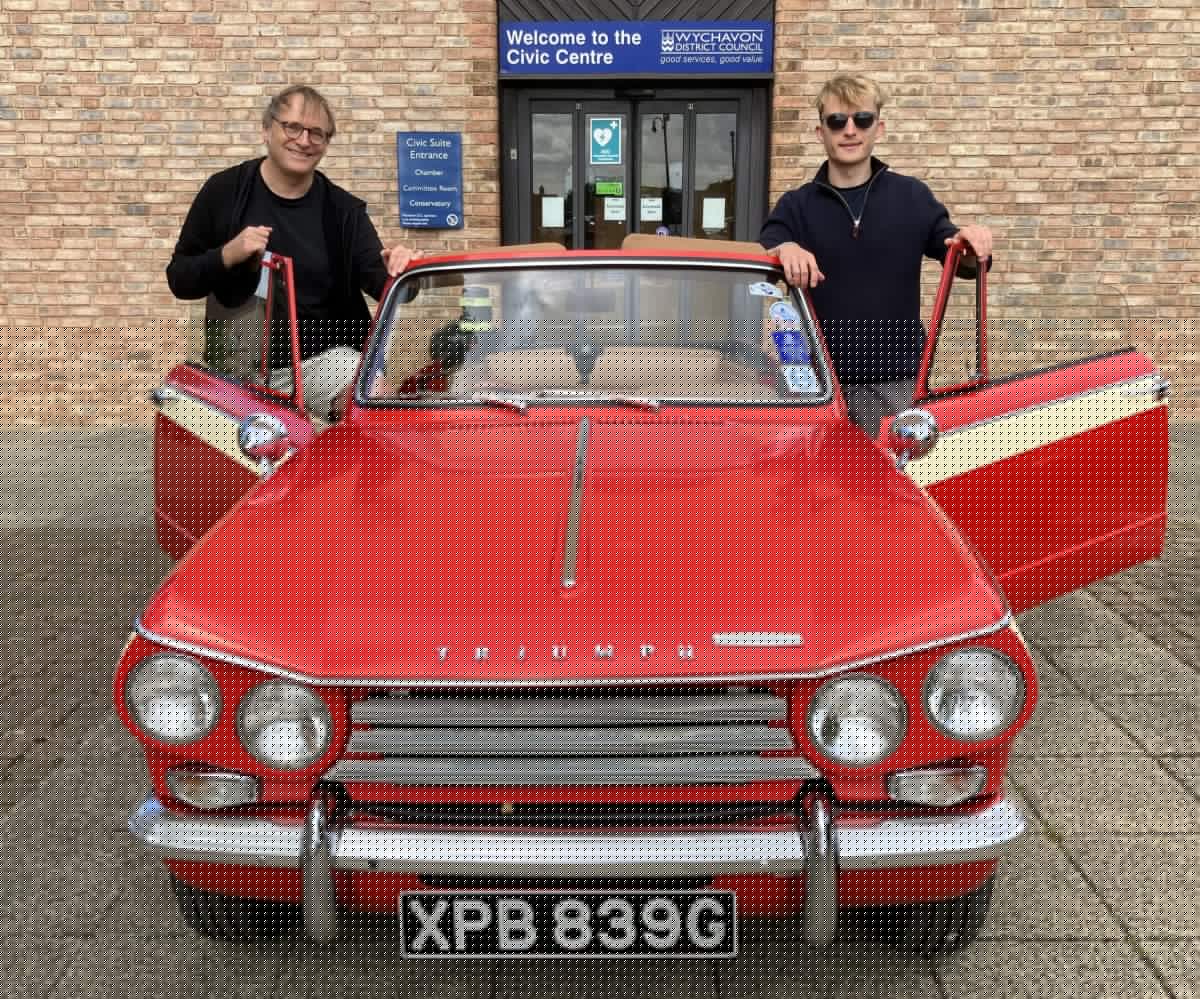 'Daunting' 2,000 mile charity road trip in 1960's Triumph on horizon for Wychavon's father and son duo