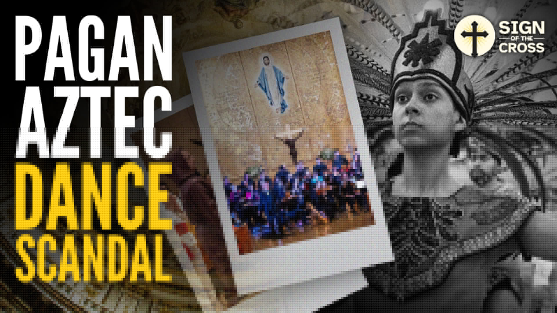 Pagan Aztec war dance takes over LA Catholic Cathedral sanctuary