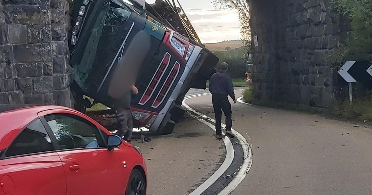 Calls for action to tackle accident blackspots after lorry crash at Powys bridge