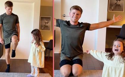 Robert Irwin gives 4-year-old niece Grace a Dancing with the Stars lesson
