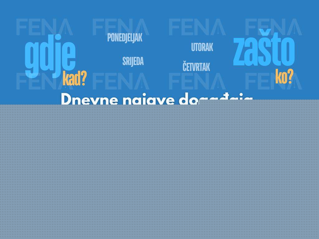 Najave događaja za 22.07.2026. godine (srijeda)