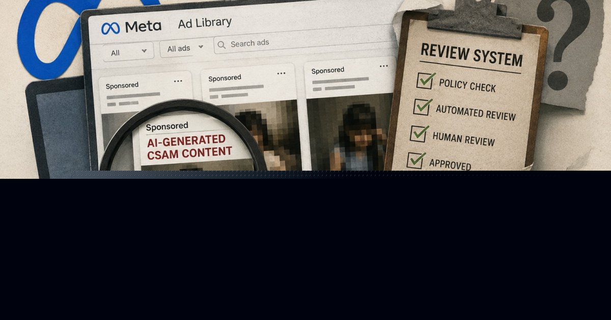 Meta's Ad Library Exposed AI-Generated CSAM Ads That Passed Review, Report Says