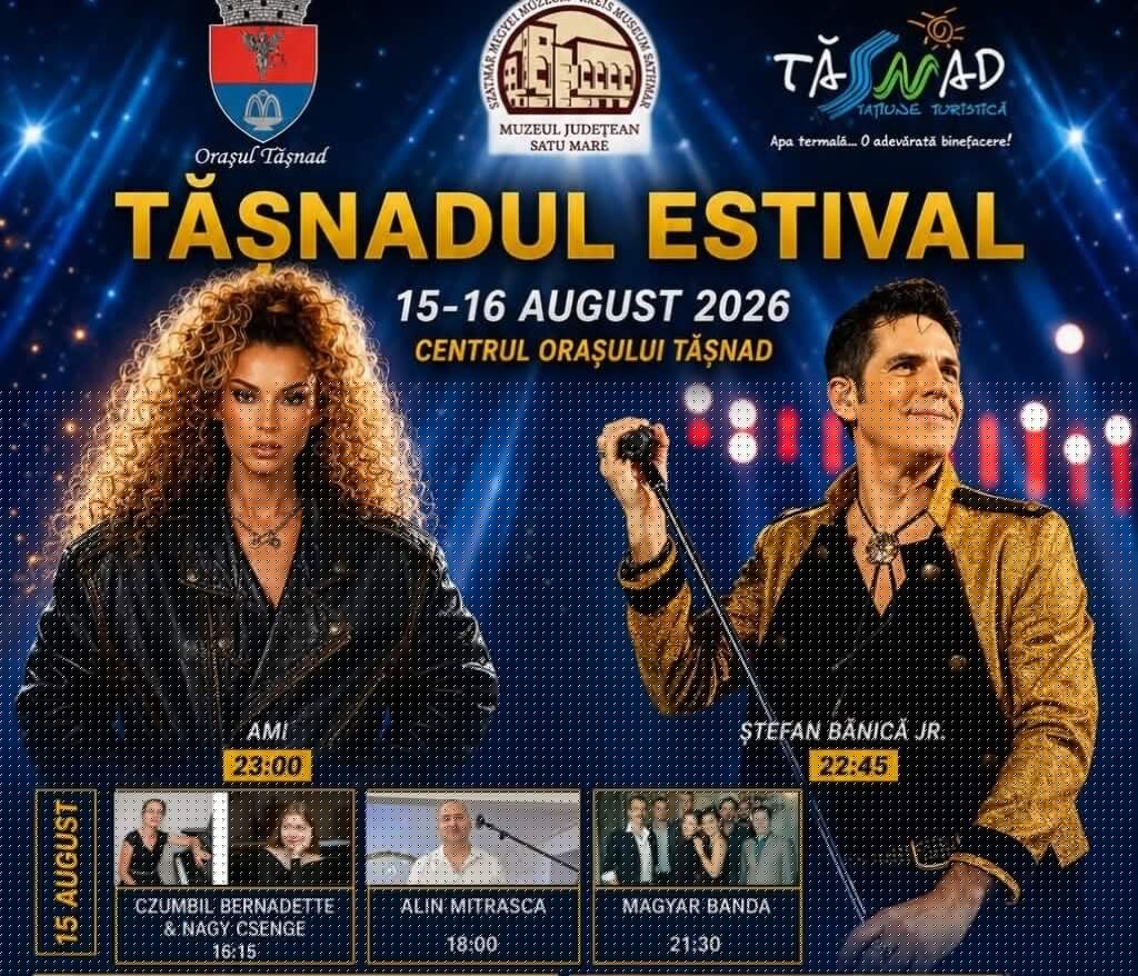 SPECTACOL. Ștefan Bănică și Lavinia Goste, întâlnire de senzație la Tășnad! Două nume uriașe fac spectacol la Tășnadul Estival