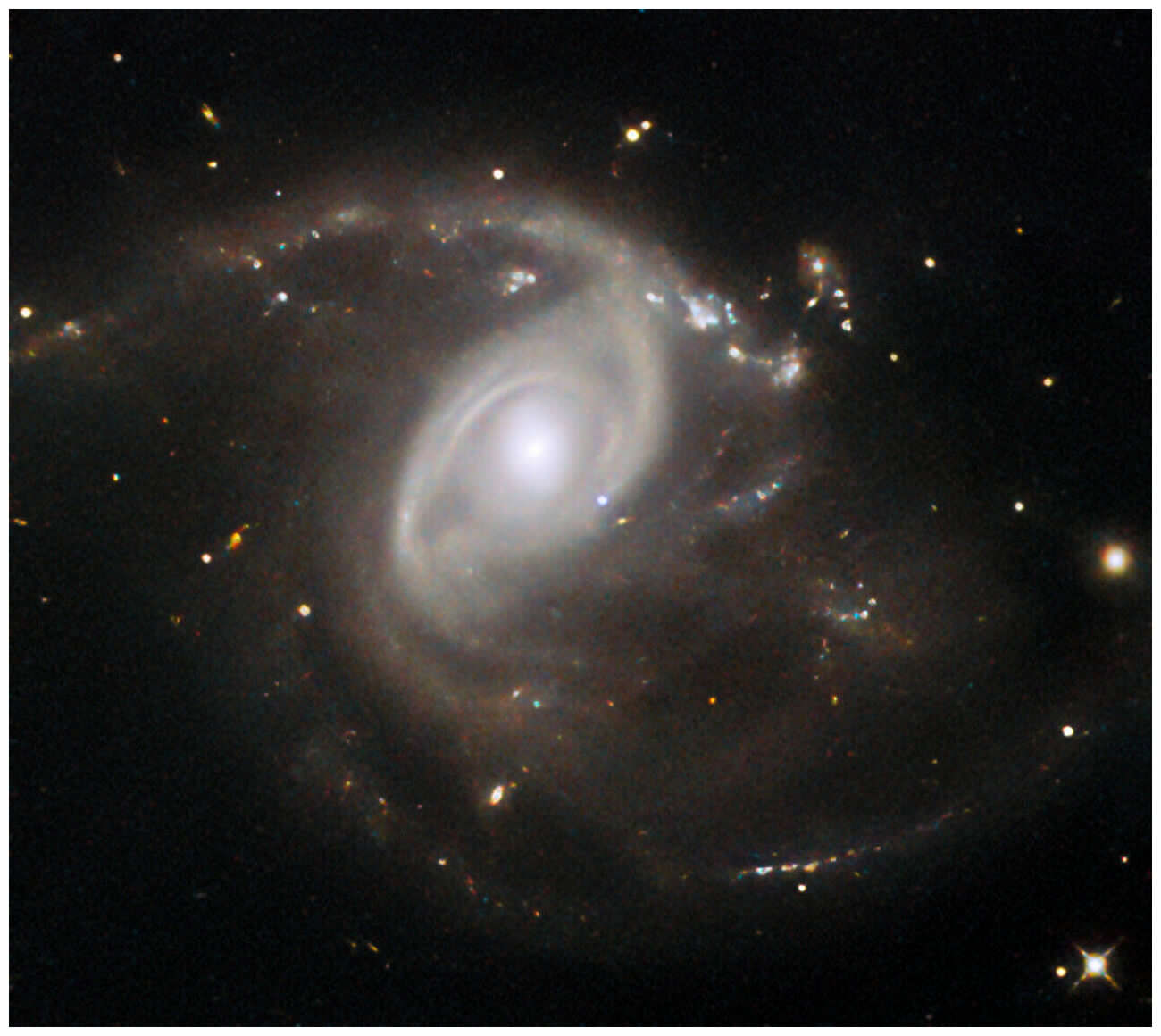 Hubble captures a pale blue supernova in galaxy LEDA 22057