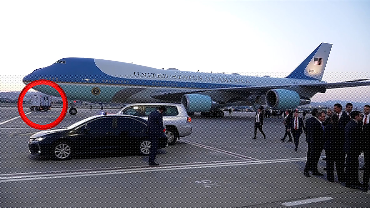 Täuschungsmanöver bei Nato-Gipfel - Setzt Trump sich hier im Catering-Container ab?