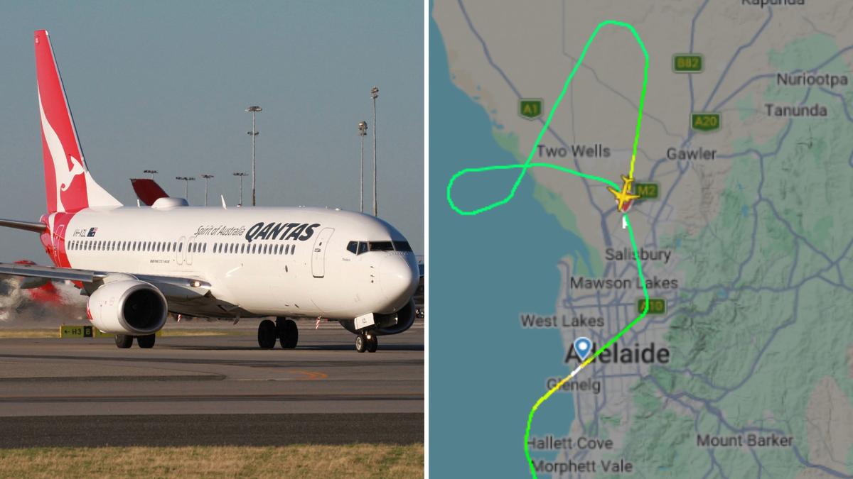 QF691: Qantas Melbourne to Adelaide flight forced to divert to Edinburgh RAAF base amid wild weather