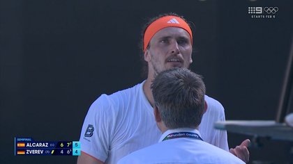Zverev blows up at medical timeout