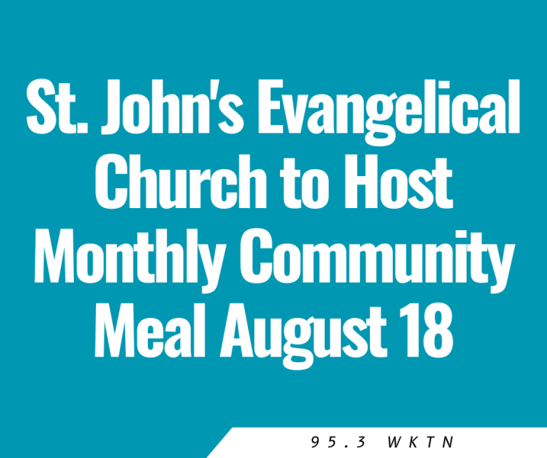 St. John’s Evangelical Church to Host Monthly Community Meal August 18