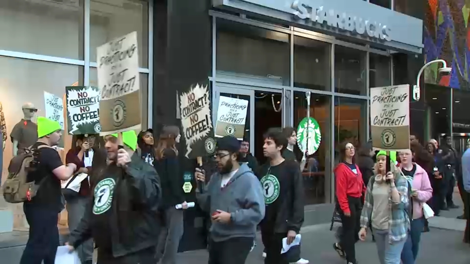 Zohran Mamdani joins Starbucks workers picketing for better pay in NYC