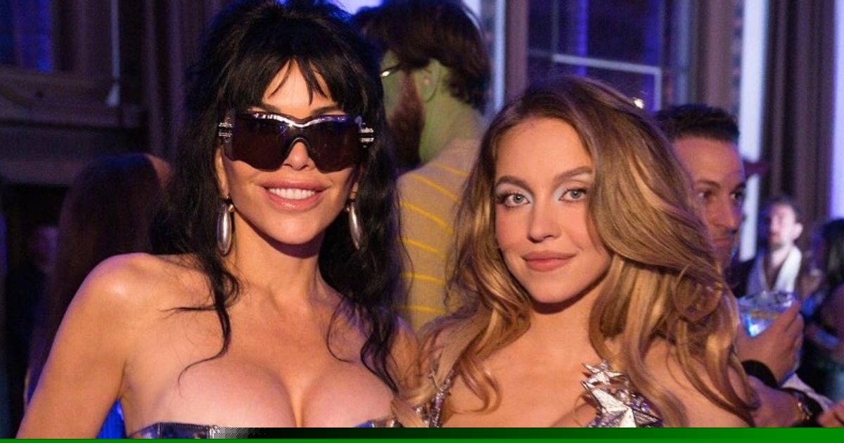 Sydney Sweeney bursts out of tiny dress as she poses with Jeff Bezos' wife