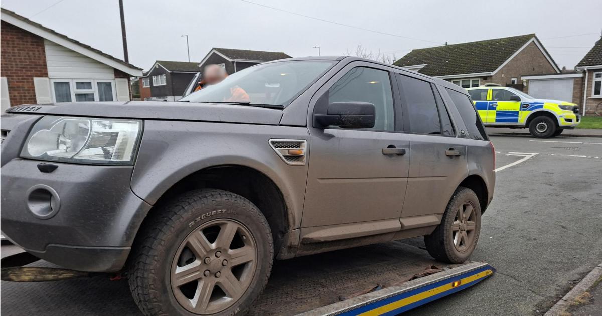 Land Rover seized after driver caught out by police