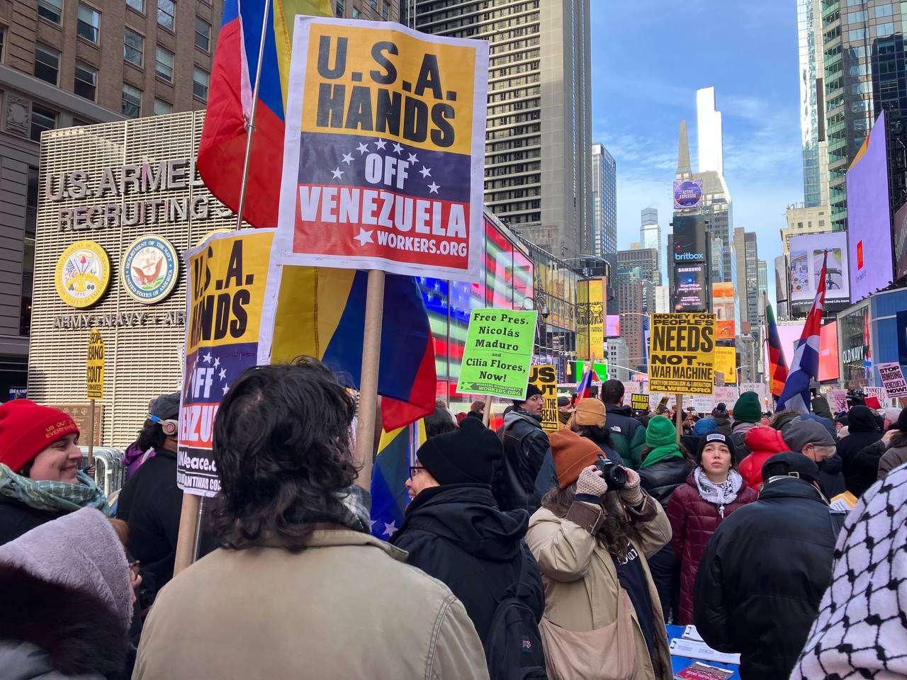 Workers World says  “Hands off Venezuela” and “Abolish ICE”