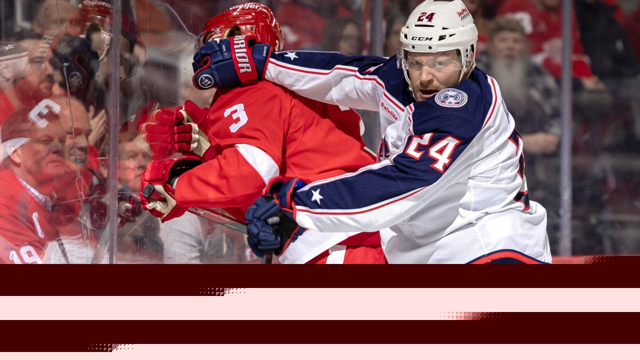 Blue Jackets get 2 goals from van Riemsdyk and beat Red Wings 5-2