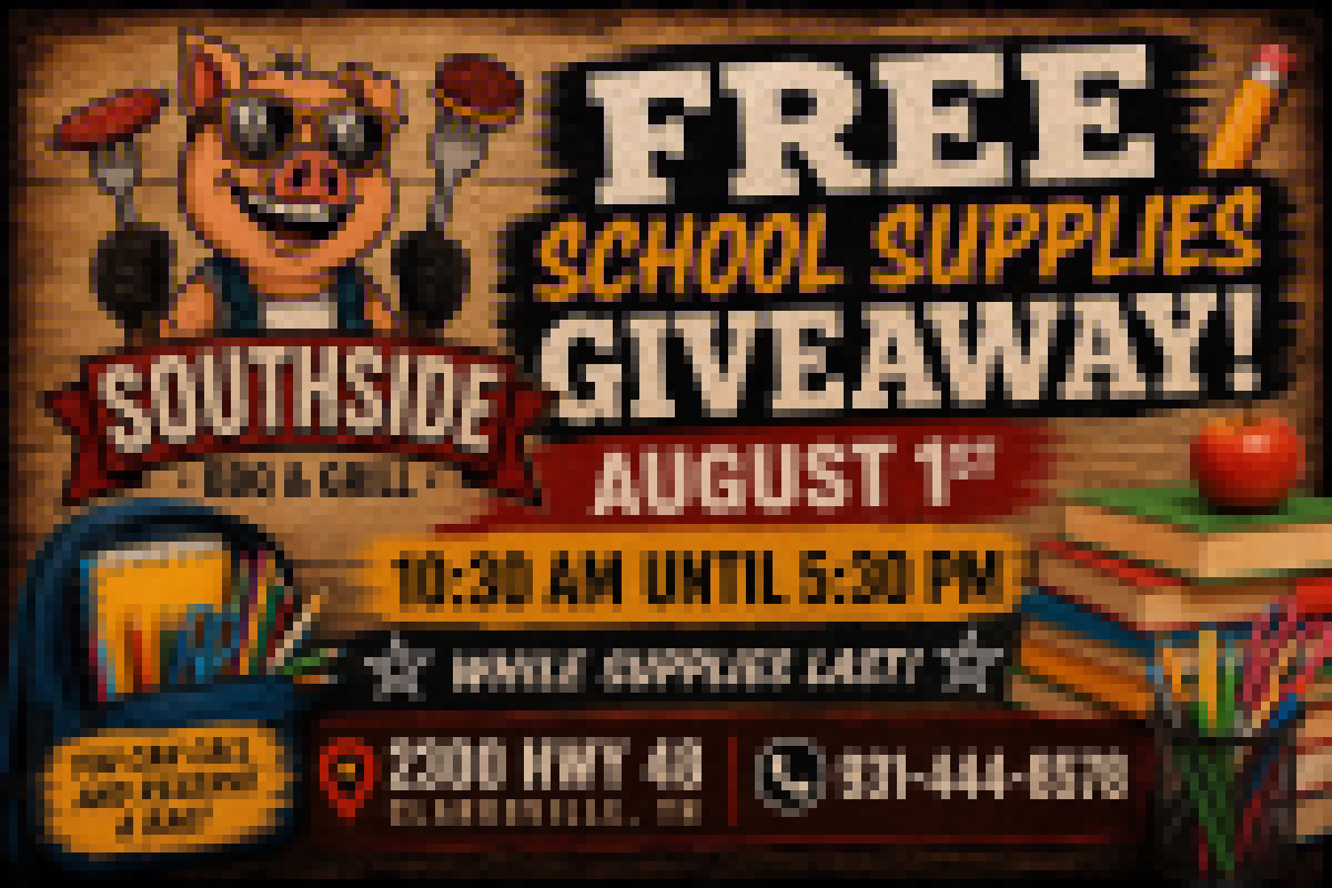 Southside BBQ and Grill to Host Free School Supply Giveaway for Clarksville Students