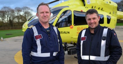 Yorkshire Air Ambulance pilots reach rare 6,000-hour flying milestone