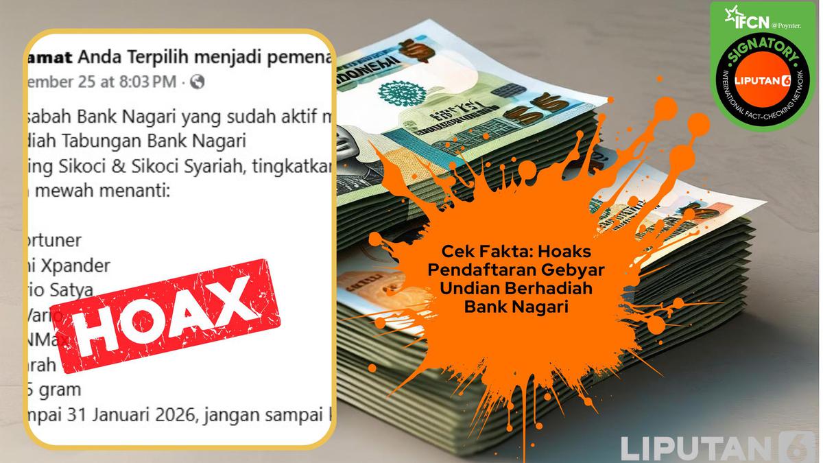 Kumpulan Hoaks Seputar Undian Berhadiah dari Bank Daerah, Simak Faktanya