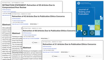 Journal retracts nearly 150 articles for compromised peer review