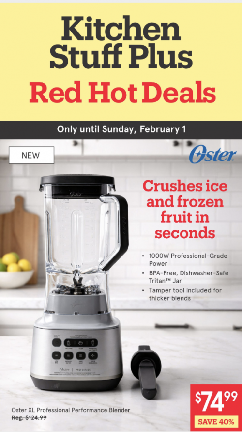 Kitchen Stuff Plus Canada Red Hot Deals: Save 50% off + More Offers