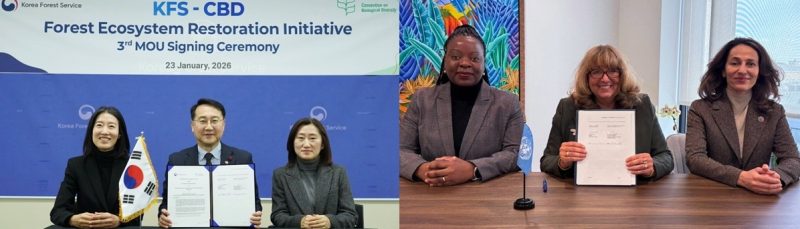 CBD, Korea Forest Service sign MoU to continue implementation of Forest Ecosystem Restoration Initiative