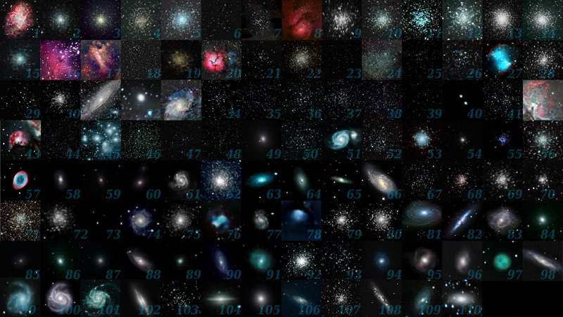 Messier objects are fuzzy patches in the night sky