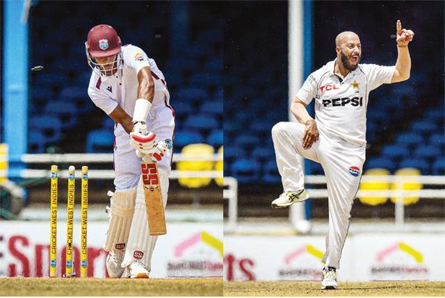 Sajid claims four as Pakistan bowl out West Indies for 344 in second Test