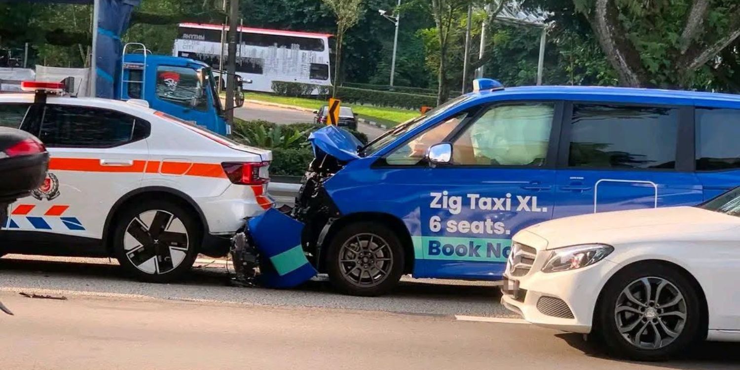 Cabby & passenger sent to hospital after taxi collides with police car along PIE