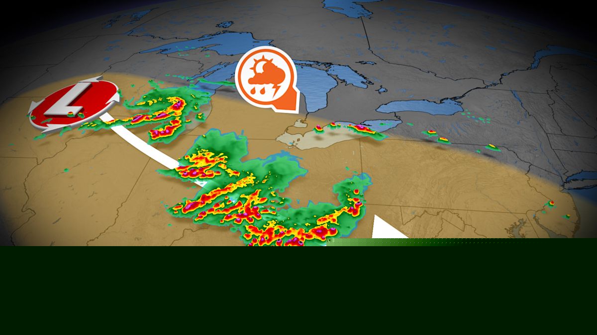 Severe storm threat slides into southwestern Ontario Tuesday