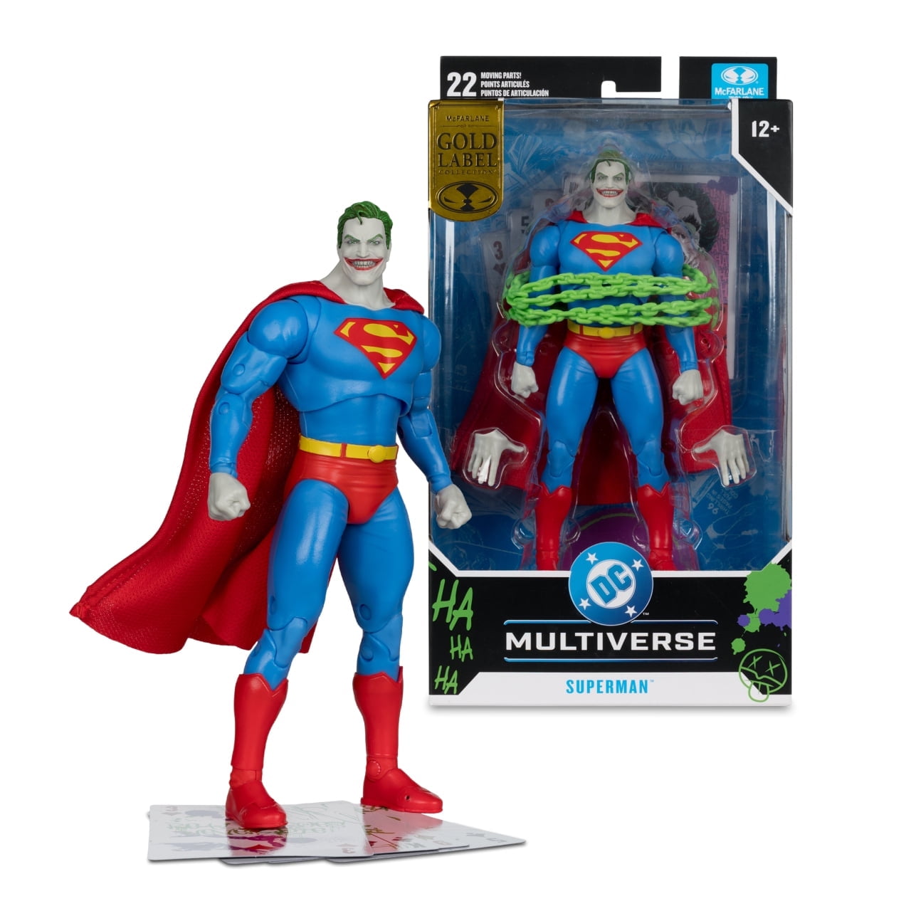 Jokerized Superman Makes a Twisted Landing from McFarlane Toys