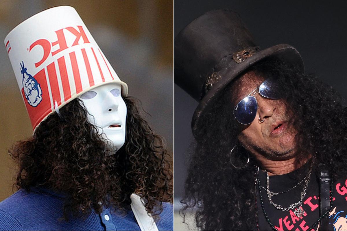 Buckethead Responds to Slash Reposting Video of Him on Social Media