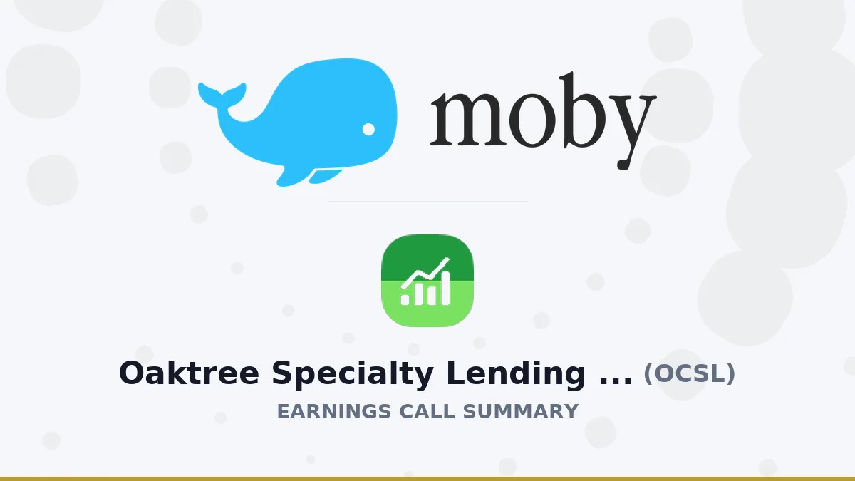 Oaktree Specialty Lending Corporation Q3 2026 Earnings Call Summary