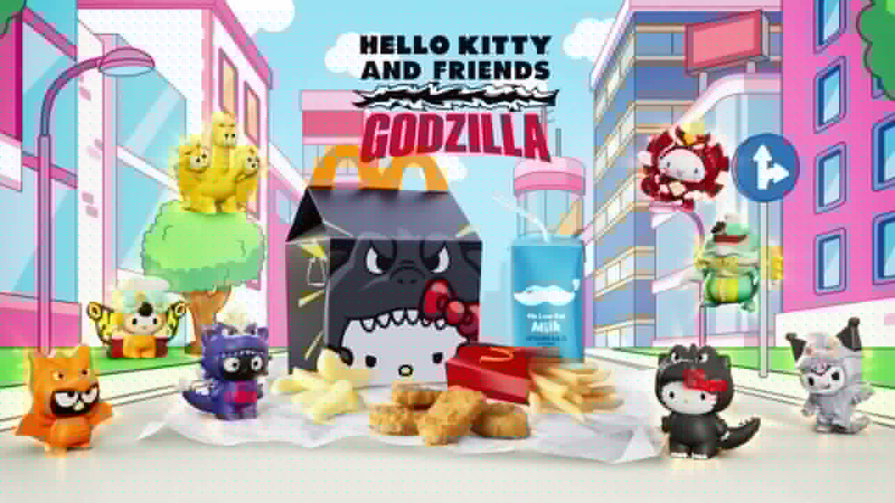 Godzilla - Godzilla X Hello Kitty happy meal toys