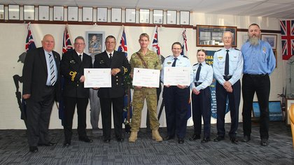Albany-based ADF cadets funded for the future with Albany Memorial Trust Fund money handed off by RSL