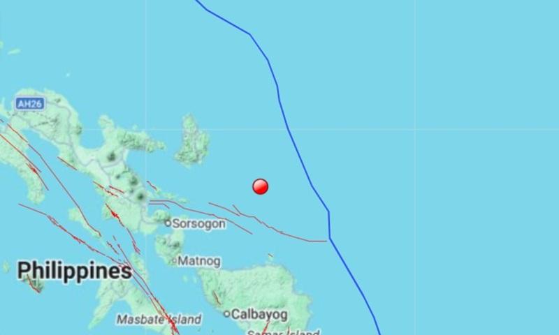 Magnitude 5.5 earthquake hits off the coast of Baras in Catanduanes
