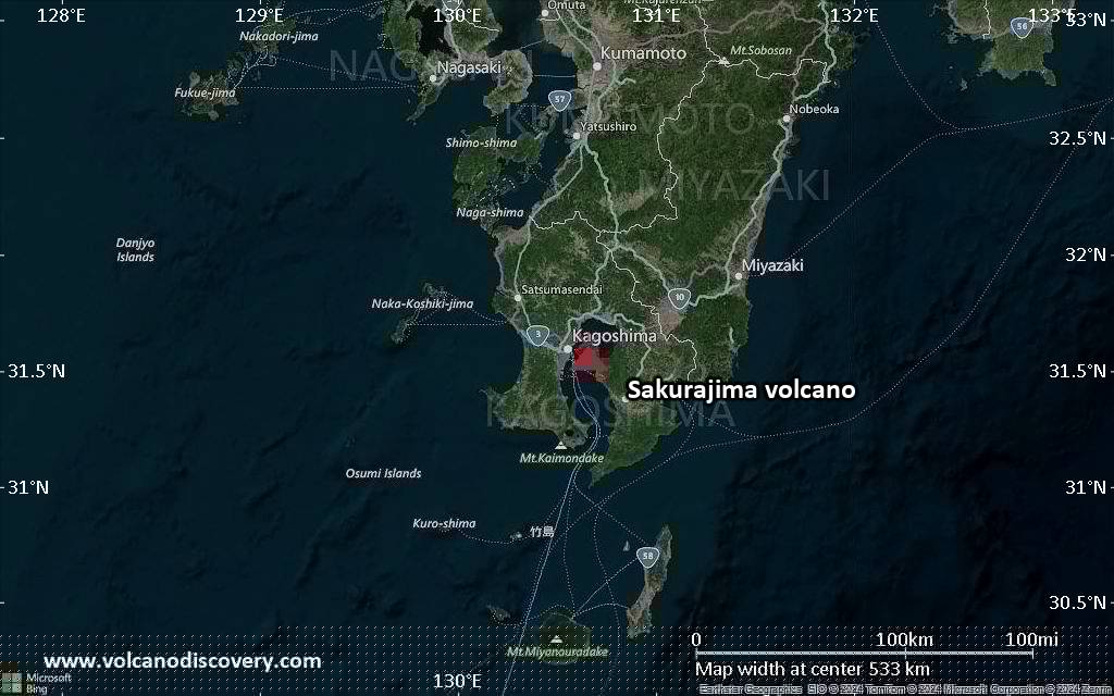 Sakurajima Volcano Volcanic Ash Advisory: ERUPTED AT 20260724/1526Z FL080 EXTD NW OBS VA DTG: 24/1530Z