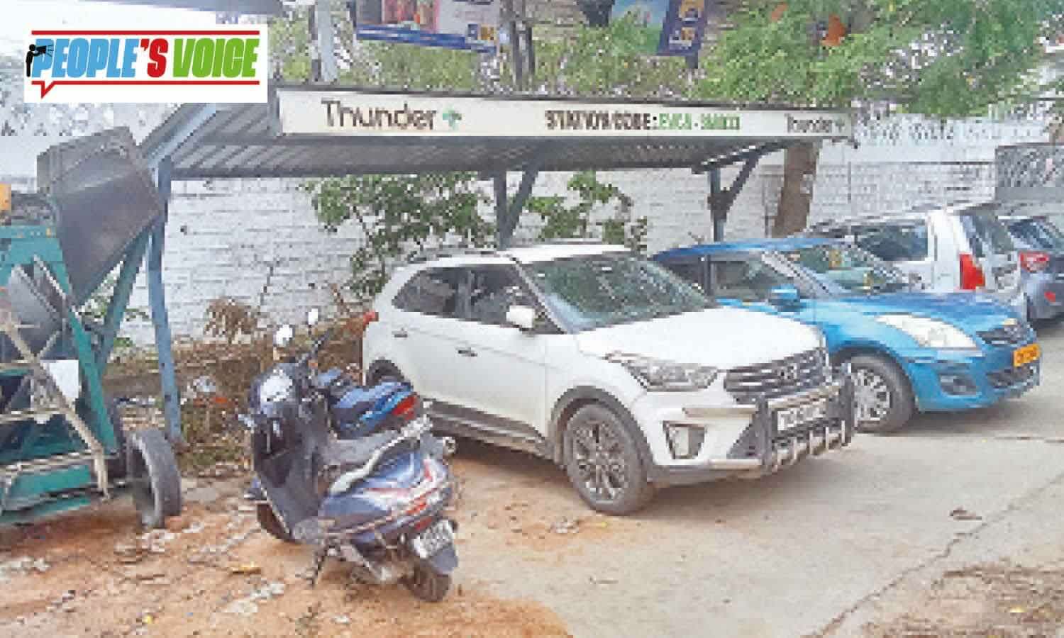Car parking at bus stops!