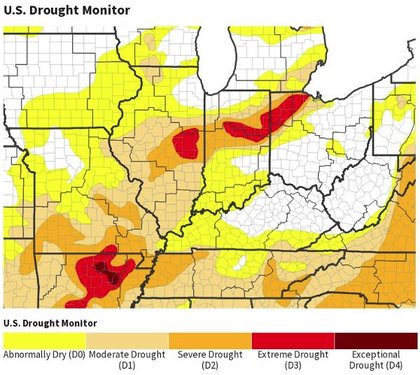 “Drought Persists and Expands Across the Ozarks” says NWS
