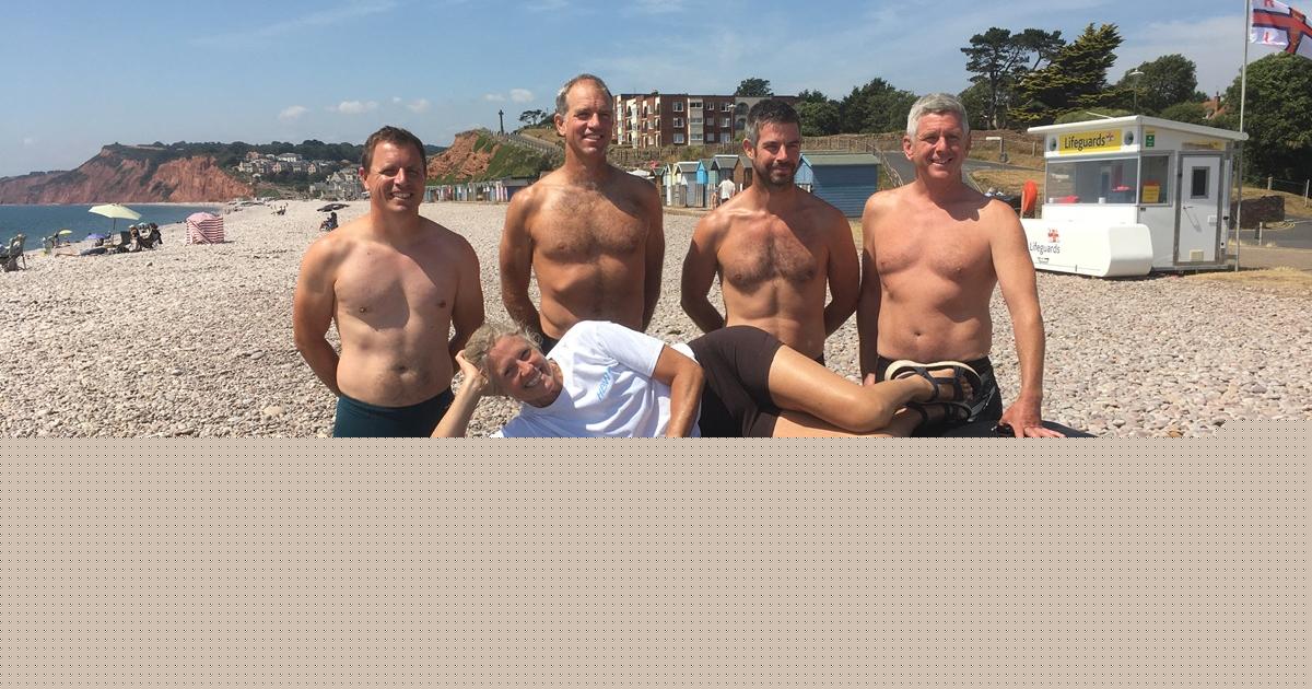Four Devon friends aim for world record swimming in the Channel