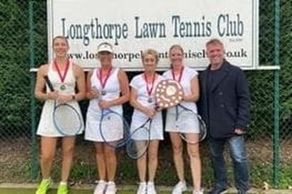 Hans was the main man at the Longthorpe Tennis Club Championships and Holly came close to winning 3 open titles