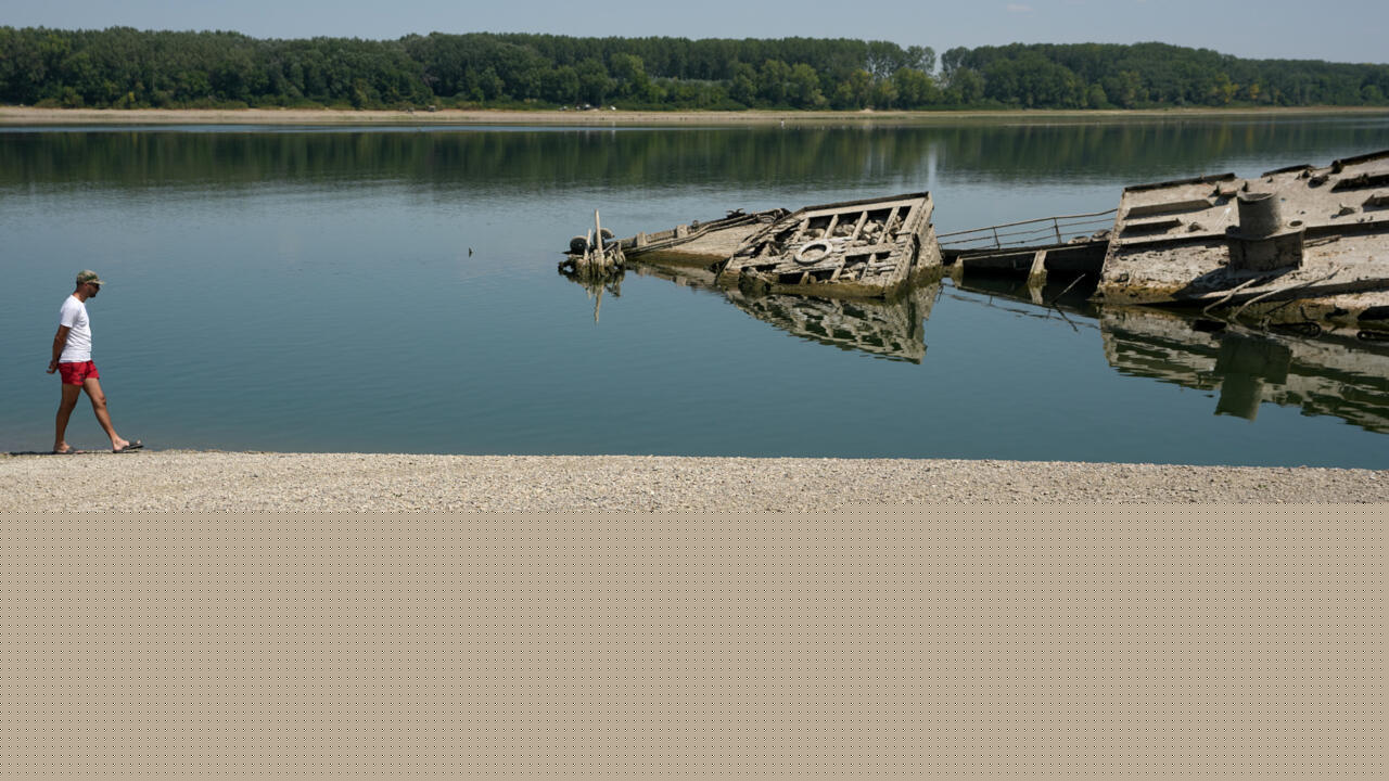 In pictures: Drought exposes Word War II ships, strands boats as Europe’s river levels plunge