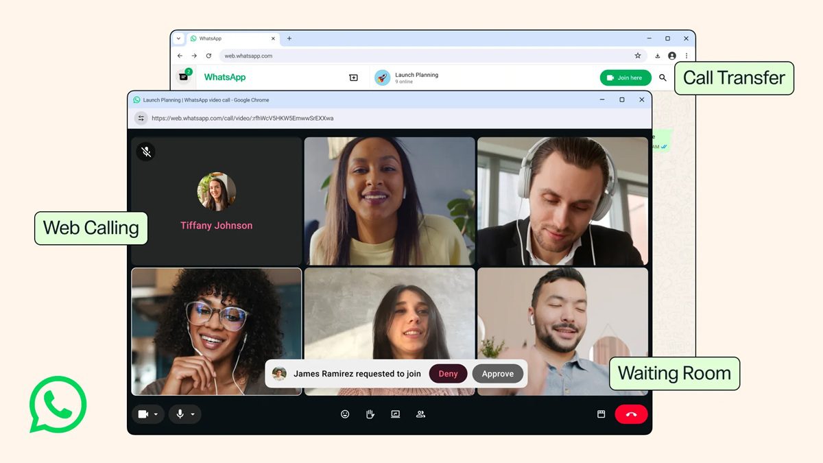 WhatsApp rolls out browser calling, waiting rooms and other call features