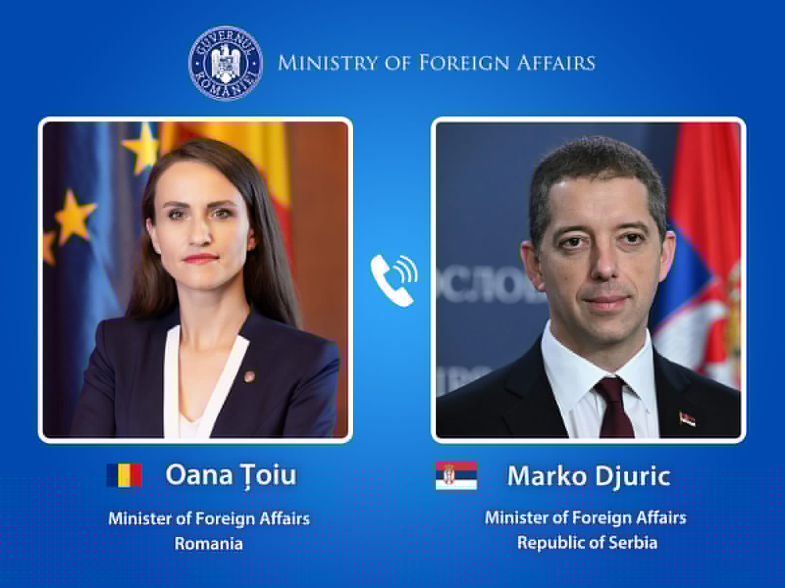 Oana Țoiu a discutat cu omologul sârb despre impactul reducerii debitului Dunării asupra producției de energie nucleară: „Vom continua să ne informăm zilnic cu privire la evoluția situației”