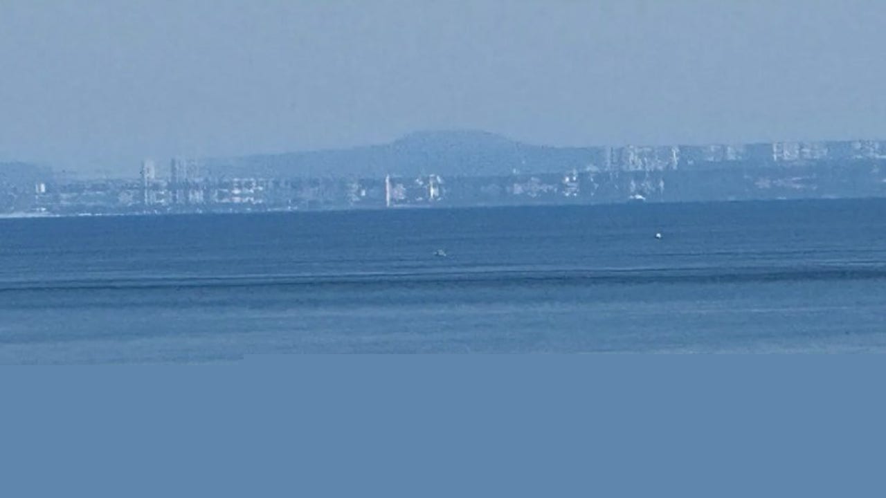 Canadian skyline appears scrambled due to spooky mirage