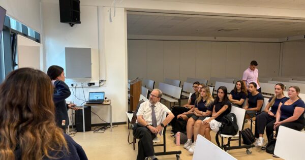 Year 13 students present sociology research to the Minister for Education