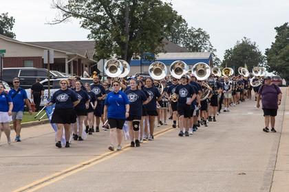 Over 350 local high school students perform with Spirit of Southeastern on 2025 Band Day
