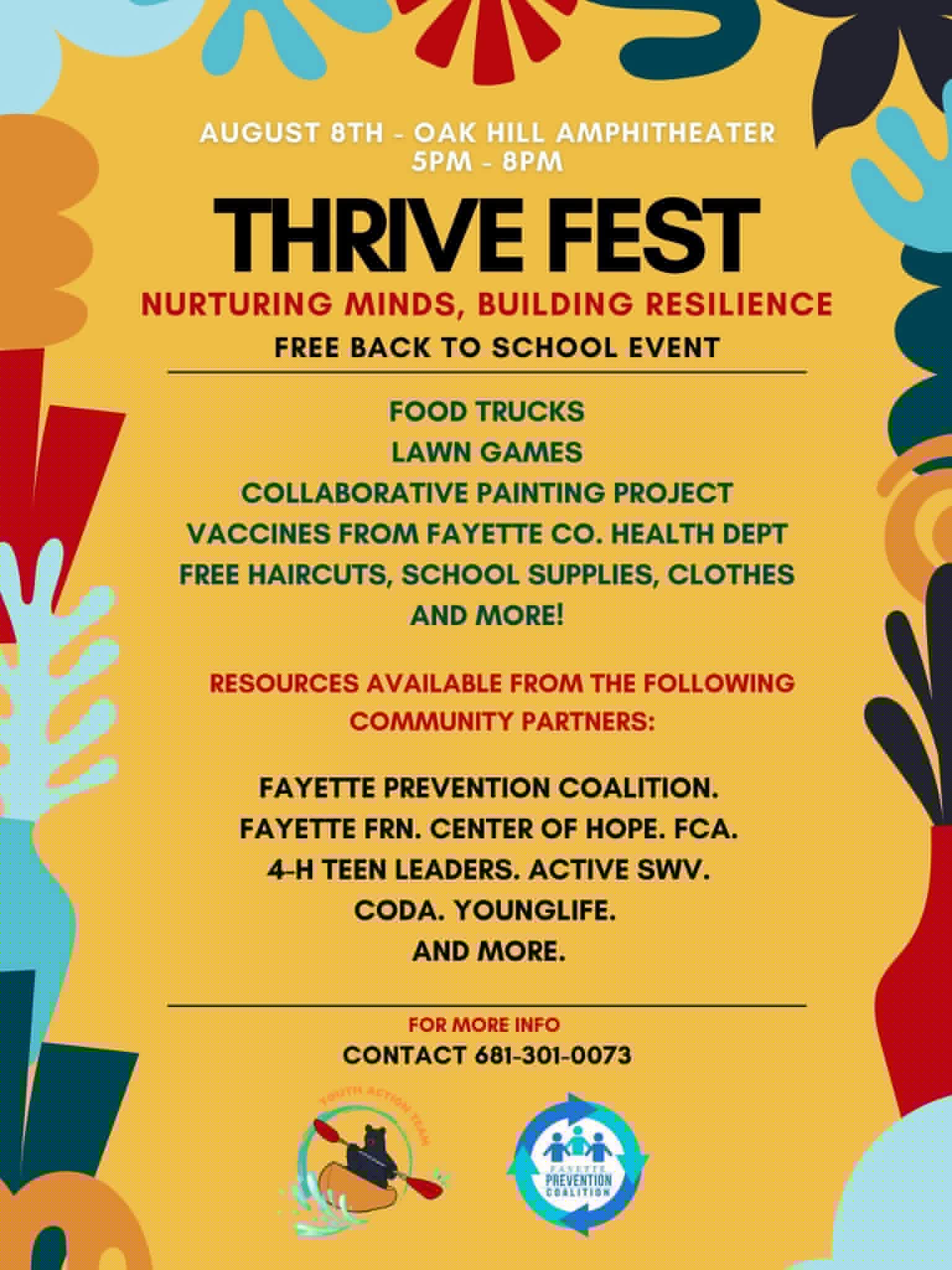 Fayette Prevention Coalition hosting Thrive Fest on August 8 in Oak Hill