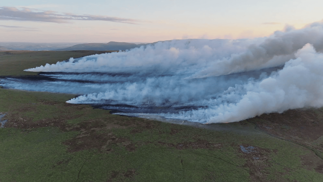 Smoke from Llangynidr Reservoir blaze spotted as far away as the Forest of Dean
