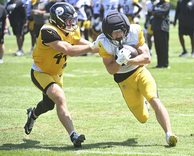 Steelers rookie RB Eli Heidenreich is all business ahead of Acrisure debut