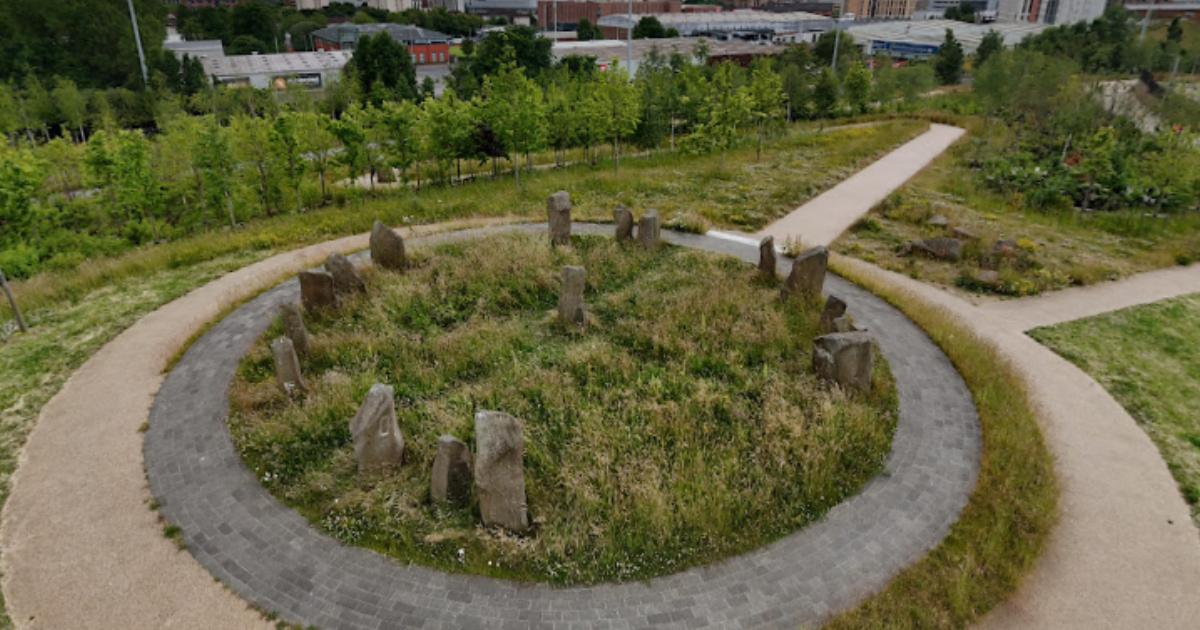 The peculiar 'mini-Stonehenge' located in an unassuming Glasgow housing estate