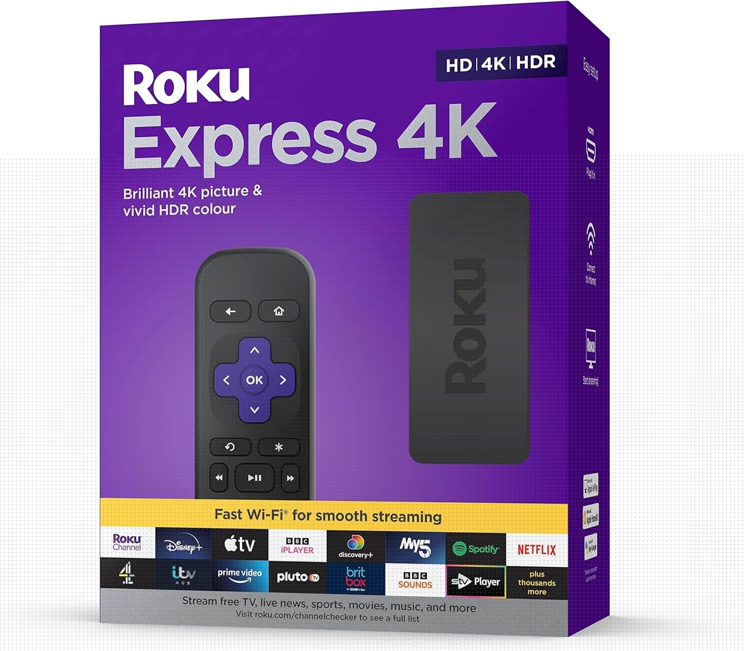 Roku Express 4K | HD/4K/HDR Streaming Media Playe