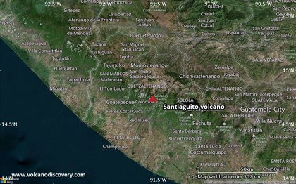 Santa María Volcano (Guatemala) activity update Jan 28, 2026 - Continuing eruption